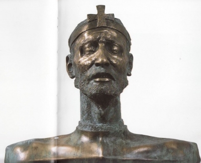 1988, Szent István I. oszlopos, bronz