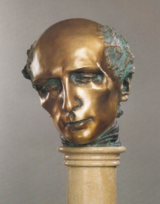 1989, Kölcsey Ferenc, bronz, márványoszlopon